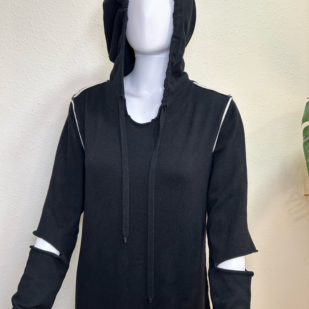 Philanthropy Black Long Sleeve Hoodie Dress - Picture 9 of 11